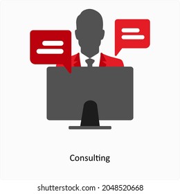 Concepto de icono de Consultoría o Atención al Cliente