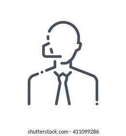 Consulting, customer service icon suitable for info graphics, websites and print media and  interfaces. Hand drawn style, line, vector icon.