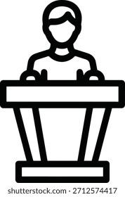 Vetor de Ícone de Chat da Caixa de Diálogo de Consultoria. Ícone de destaque de duas pessoas conversando com balões de fala, simbolizando consultoria, diálogo, entrevistas e comunicação individual.