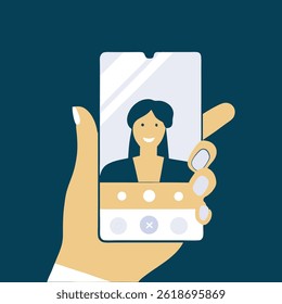 Consulting a doctor with a phone in hand 
