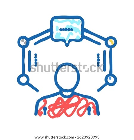 consulting expert doodle icon sketch vector. consulting expert sign. isolated symbol illustration