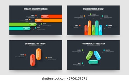 Consulting Forecast 4 5 2 3 Elemento Infografía Presentación Plantilla Colección. Rendimiento Corporativa Cuatro Cinco Dos Tres Opciones Diagrama Slideshow Diseño Ilustración vectorial Set.