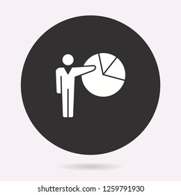 Consulting icon abstract. Vector illustration isolated. Simple pictogram for graphic and web design.