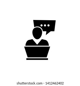 Consulting icon design or consultation activity illustration