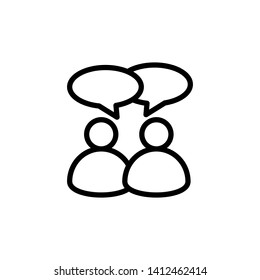 Consulting icon design or consultation activity illustration, editable stroke