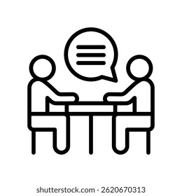 Consulting Icon Line Vector Illustration