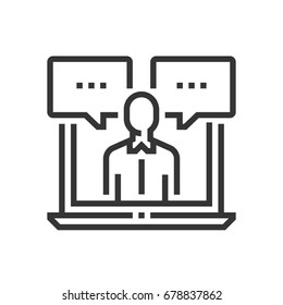 Consulting icon, part of the square icons, car service icon set. The illustration is a vector, editable stroke, thirty-two by thirty-two matrix grid, pixel perfect file.