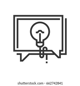 Consulting icon, part of the square icon set. The illustration is a vector, editable stroke, thirty-two by thirty-two matrix grid, pixel perfect file. Crafted with precision.
