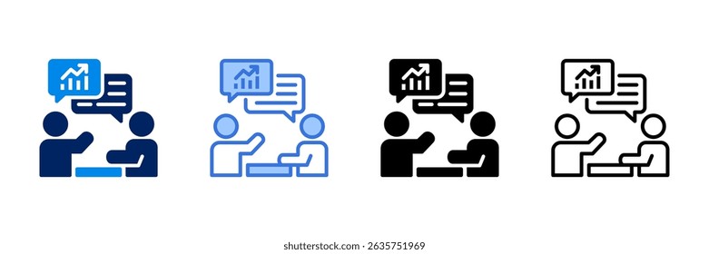 Consulting Icon Set Different Style Collection