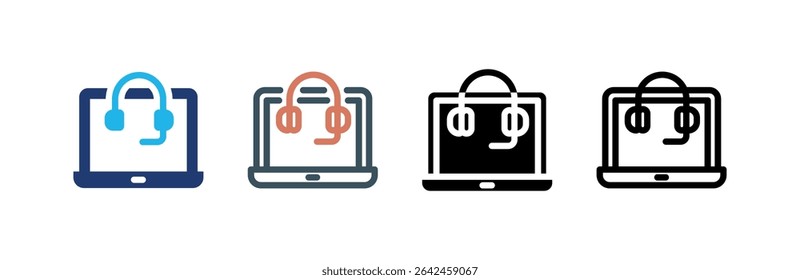 Conjunto de iconos de consultoría colección de estilos múltiples. Ilustración vectorial.