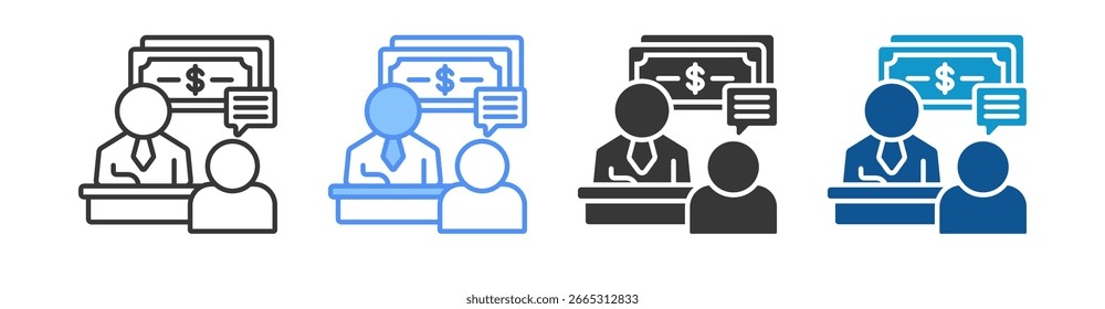 Consulting Icon Set Multiple Style Collection