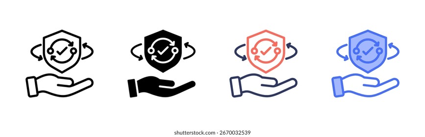 Consulting icon set multiple style collection