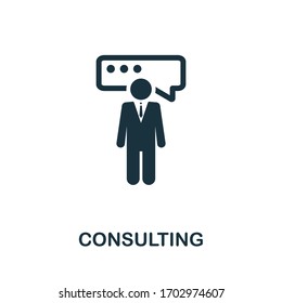 Consulting icon. Simple element from consulting collection. Filled Consulting icon for templates, infographics and more.
