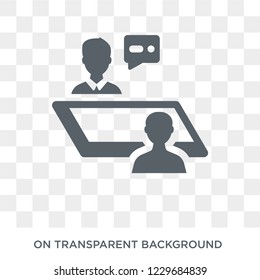 Consulting icon. Trendy flat vector Consulting icon on transparent background from Business and analytics collection. 