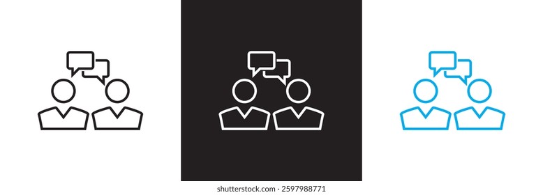 Consulting icon. Vector illustration. isolated on white and black background. EPS 10