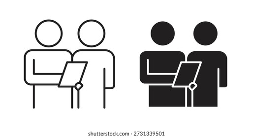 Consulting icons. Outline icons vector collection. flat illustrations