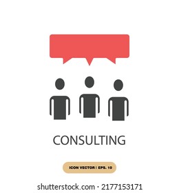 consulting icons  symbol vector elements for infographic web