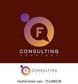 consulting initial Letter F Logo design