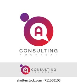 consulting initial Letter A Logo design