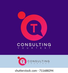 consulting initial Letter T Logo design