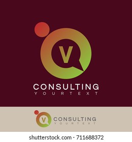 consulting initial Letter V Logo design