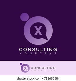 consulting initial Letter X Logo design