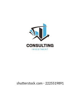 Consulting and investment logo - Marketing, finance, sales, media and business logo