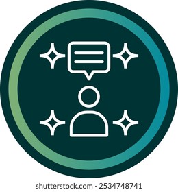 Consulting Line double Gredient Circle Vector Icon Design
