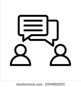 Consulting Line Vector Illustration On White Background.