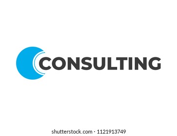 Consulting Logo Design. Speech vector logo. Consult logotype