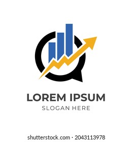 consulting logo design template concept vector with flat colorful style