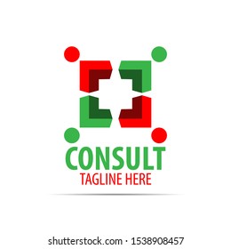 consulting logo icon graphic design symbol for company, corporation, business