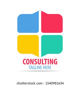 consulting logo icon graphic design symbol for company, corporation, business