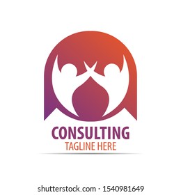 consulting logo icon graphic design symbol for company, corporation, business