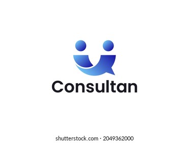 Consulting logo, teamwork, community, helping human logo template. 
