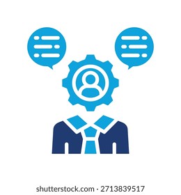 Consulting Management Icon Mixed Vector Illustration