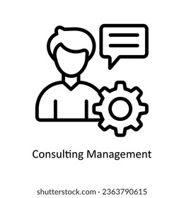 Consulting Management Vektorgrafik-Symbol Design-Illustration. Personalsymbol auf weißem Hintergrund EPS10-Datei 