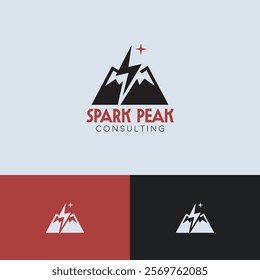 Consulting mountain vector logo design template