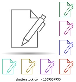 Consulting multi color icon. Simple thin line, outline vector of web icons for ui and ux, website or mobile application