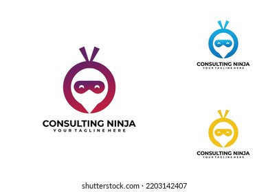 Consulting Ninja logo vector design template