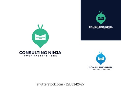Consulting Ninja logo vector design template