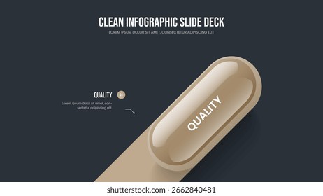 Plantilla de marco de diagrama de un paso. Diseño de presentación de diapositivas de infografía de 1 elemento de Plan de servicio. Ilustración vectorial de diseño de presentación de Perfil de proyecto.