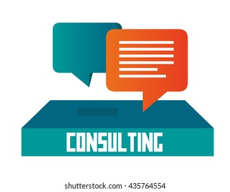 Consulting people. Flat vector illustration.