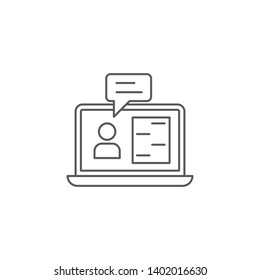 consulting persons vector icon concept, isolated on white background