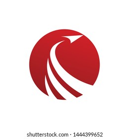consulting with a plane logo template