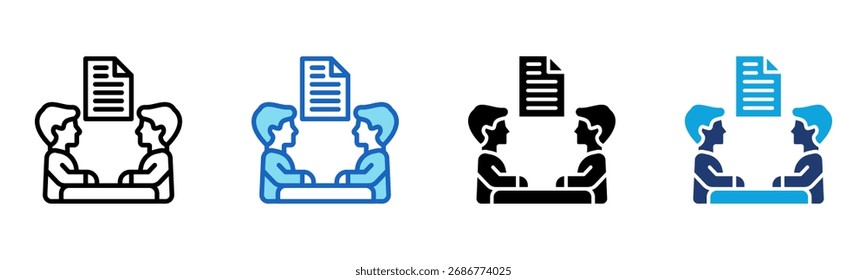Consulting Project icon Multi Style Vector Illustration