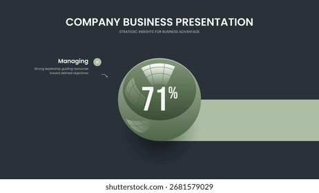 Modelo de slide de infográfico de uma etapa da proposta de consultoria. Layout do Quadro do Diagrama de Opções do Relatório de Serviço 1. Ilustração do vetor do projeto da apresentação da solução corporativa.