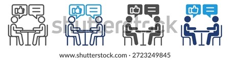 consulting recommendations icon set with multiple style