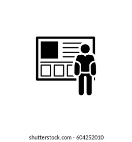 Consulting Service Icon. Flat Design. Business Concept. Isolated Illustration