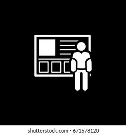 Consulting Service Icon. Flat Design. Business Concept. Isolated Illustration